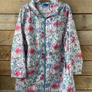 Disneys Frozen Olaf Worms Medium Lightweight Windbreaker AOP Zip Coat Jacket